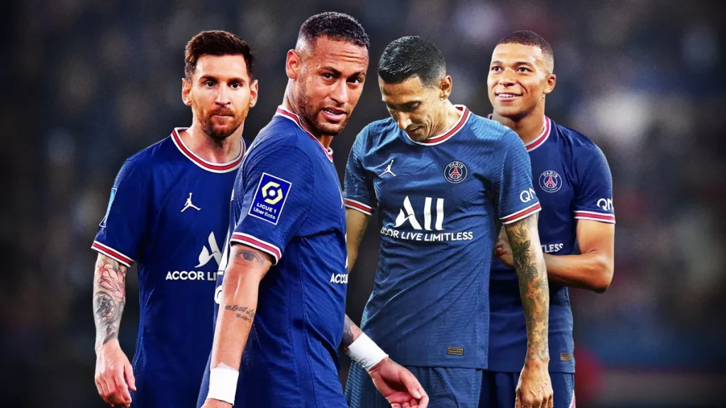 PSG Messi neymar di maria mbappe