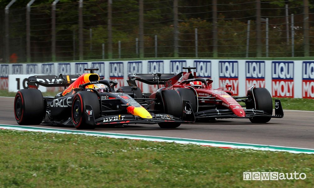 Verstappen et Lecrlec GP d'Imola