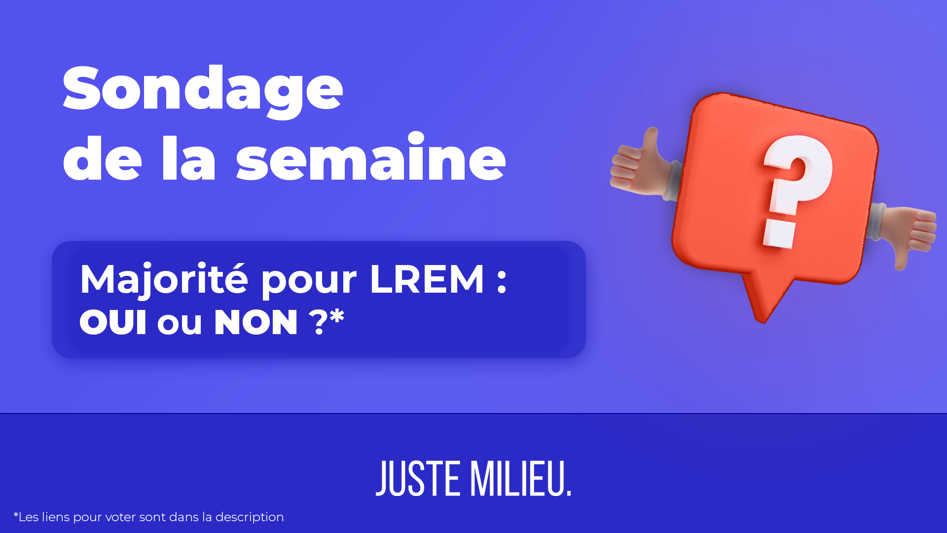 Sondage de la semaine