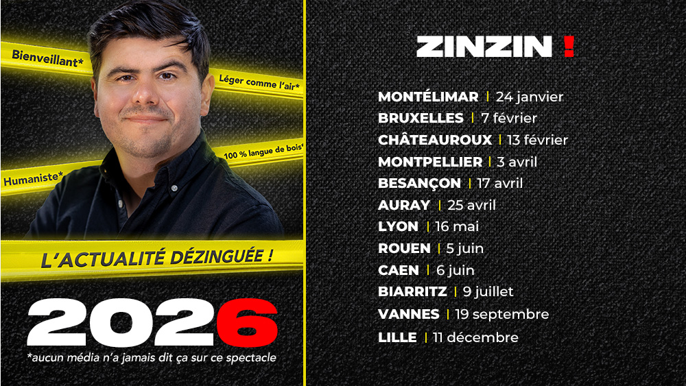 Tournée zinzin 2026